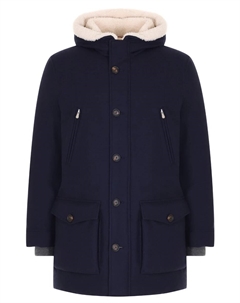 Пуховик с капюшоном Brunello cucinelli