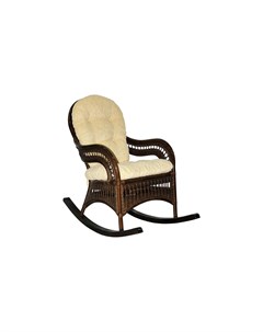 Кресло качалка плетеное kiwi коричневый 66x99x108 см Ecogarden
