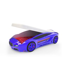 Кровать машина карлсон roadster ауди с подъемным механизмом с подсветкой дна и фар синий 105x49x174  Magic cars