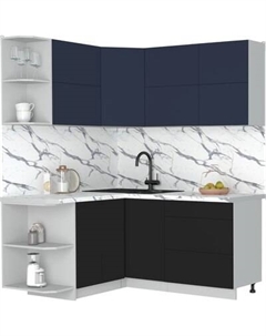 Кухонный гарнитур Интерлиния Мила Матте 1.5x1.7 А