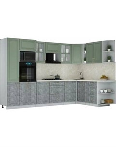Кухонный гарнитур Интерлиния Мила Шато 1.88x3.2 ВТ PR