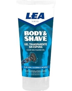 Гель для бритья Body & Shave прозрачный непенящийся Lea