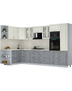 Кухонный гарнитур Интерлиния Мила Шато 1.68x3.4 ВТ LV