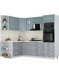 Кухонный гарнитур Интерлиния Мила Шато 1.68x2.4 ВТ LV