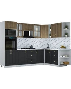 Кухонный гарнитур Интерлиния Мила Шато 1.88x2.8 ВТ PR