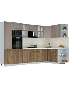 Кухонный гарнитур Интерлиния Мила Шато 1.68x3.2 ВТ PR