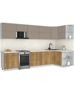 Кухонный гарнитур Интерлиния Мила Матте 1.5x3.4 Б PR