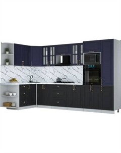 Кухонный гарнитур Интерлиния Мила Шато 1.68x3.4 ВТ LV