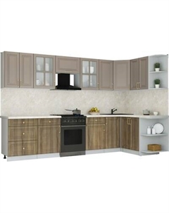 Кухонный гарнитур Интерлиния Мила Шато 1.5x3.2 PR