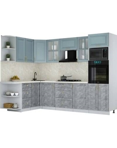 Кухонный гарнитур Интерлиния Мила Шато 1.68x2.8 ВТ LV