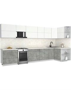 Кухонный гарнитур Интерлиния Мила Матте 1.5x3.9 Б PR