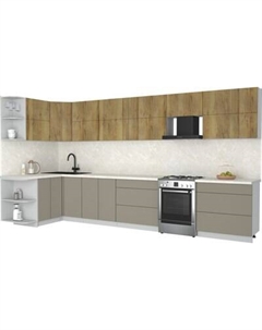 Кухонный гарнитур Интерлиния Мила Матте 1.5x3.9 Б
