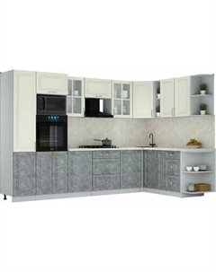 Кухонный гарнитур Интерлиния Мила Шато 1.88x3.2 ВТ PR