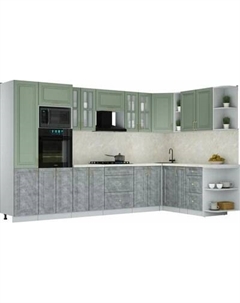 Кухонный гарнитур Интерлиния Мила Шато 1.88x3.4 ВТ PR