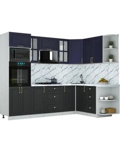 Кухонный гарнитур Интерлиния Мила Шато 1.68x2.6 ВТ PR