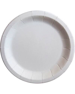 Набор одноразовых тарелок С бортом 180мм / 288641 Паксервис