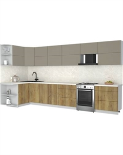 Кухонный гарнитур Интерлиния Мила Матте 1.5x3.8 Б