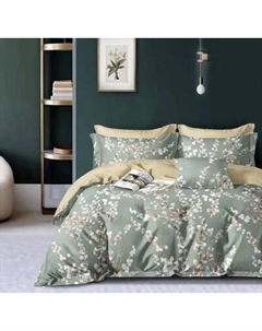 Комплект постельного белья Alleri Сатин Premium 2сп с евроmax простыней / СП-311