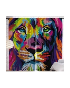 Шторы JoyArty Лев в ярких красках / p_78580 Joyarty