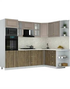 Кухонный гарнитур Интерлиния Мила Шато 1.68x2.6 ВТ PR