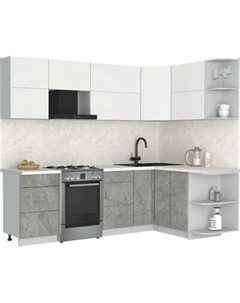 Кухонный гарнитур Интерлиния Мила Матте 1.5x2.5 Б