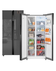Холодильник Weissgauf WSBS 500 Inverter NoFrost Bru Steel Glass Weissgauff