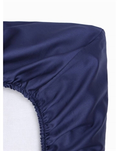 Простыня на резинке 1.5-спальная «», 160×200+25 см, синяя, мако-сатин Этель