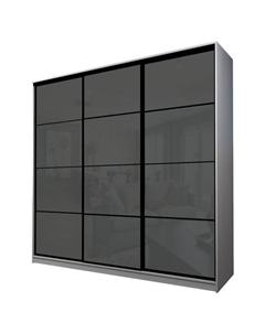 Шкаф-купе Max-МШ-23-6-24/2-222, 2400×600×2300 мм, ясень анкор светлый/стекло тёмно-серое Аллоджио