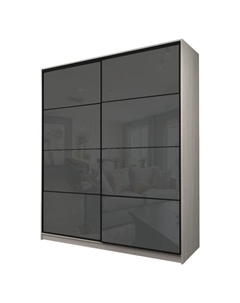 Шкаф-купе Max-МШ-23-6-20/2-22, 2000×600×2300 мм, ясень шимо светлый / стекло тёмно-серое Аллоджио