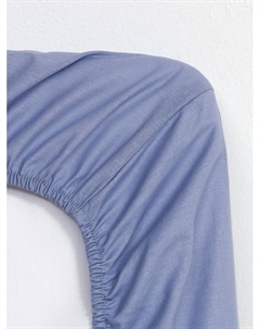 Простыня на резинке 1.5-спальная «», 160×200+25 голубая, поплин Этель