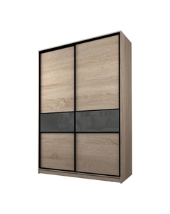 Шкаф-купе Max-МШ-23-6-18-99, 1800×600×2300 мм, цвет дуб сонома / стекло тёмно-серое Аллоджио