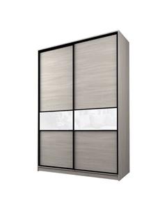 Шкаф-купе Max-МШ-23-6-18-99, 1800×600×2300 мм, цвет ясень шимо светлый / стекло белое Аллоджио