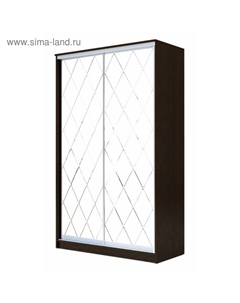 Шкаф-купе Хит-23-17-66, 1680×620×2300 мм, цвет венге цаво, ромб большой на матовом Аллоджио