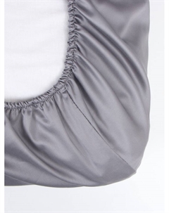 Простыня на резинке 1.5-спальная «», 160×200+25 см, серая, мако-сатин Этель