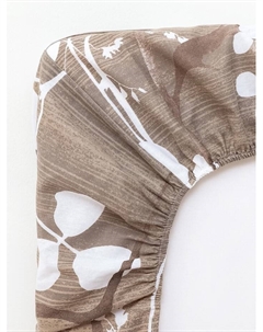 Простыня на резинке 1.5-спальная «. Кремовое утро», 140×200+25 см, бязь Этель