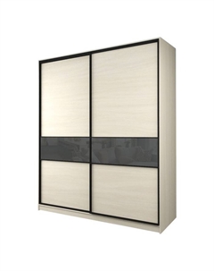 Шкаф-купе Max-МШ-23-6-22/2-99, 2200×600×2300 мм, цвет дуб молочный / стекло тёмно-серое Аллоджио