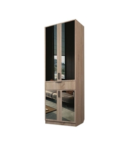 Шкаф 2-х дверный «Экон», 800×520×2300 мм, 1 ящик, зеркало, штанга, цвет дуб сонома Аллоджио