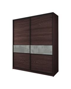 Шкаф-купе Max-МШ-23-6-22/2-99, 2200×600×2300 мм, цвет венге / стекло светло-серое Аллоджио