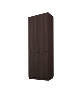 Шкаф 2-х дверный «Экон», 800×520×2300 мм, 1 ящик, штанга, цвет венге Аллоджио