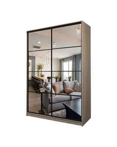 Шкаф-купе Max-МШ-23-6-18-55, 1800×600×2300 мм, зеркало, цвет дуб сонома Аллоджио