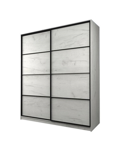 Шкаф-купе Max-МШ-23-6-22/2-11, 2200×600×2300 мм, цвет дуб крафт белый Аллоджио