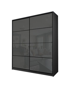 Шкаф-купе Max-МШ-23-6-22/2-22, 2200×600×2300 мм, цвет графит / стекло тёмно-серое Аллоджио