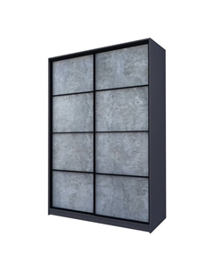 Шкаф-купе Max-МШ-23-6-18-11, 1800×600×2300 мм, цвет графит / метрополитан грей Аллоджио
