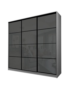 Шкаф-купе Max-МШ-23-6-24-222, 2400×600×2300 мм, цвет серый шагрень / стекло тёмно-серое Аллоджио