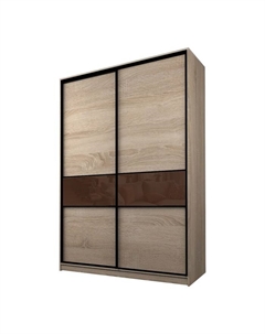 Шкаф-купе Max-МШ-23-6-18-99, 1800×600×2300 мм, цвет дуб сонома / стекло шоколад Аллоджио