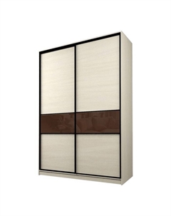 Шкаф-купе Max-МШ-23-6-18-99, 1800×600×2300 мм, цвет дуб молочный / стекло шоколад Аллоджио