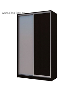 Шкаф-купе Хит-24-14-15, 1360×620×2400 мм, ЛДСП/зеркало, цвет венге магия Аллоджио
