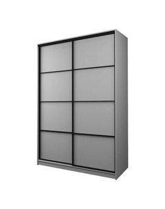 Шкаф-купе Max-МШ-23-6-16-11, 1600×600×2300 мм, цвет серый шагрень Аллоджио