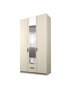 Шкаф 3-х дверный «Экон», 1200×520×2300 мм, 2 ящика, 1 зеркало, цвет дуб молочный Аллоджио