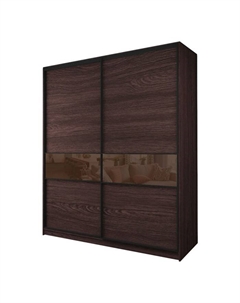 Шкаф-купе Max-МШ-23-6-22/2-99, 2200×600×2300 мм, цвет венге / стекло шоколад Аллоджио